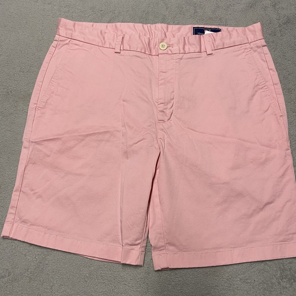 Vineyard Vines Breaker Short Mens 36 Pink Flat Front 9" Inseam‎
